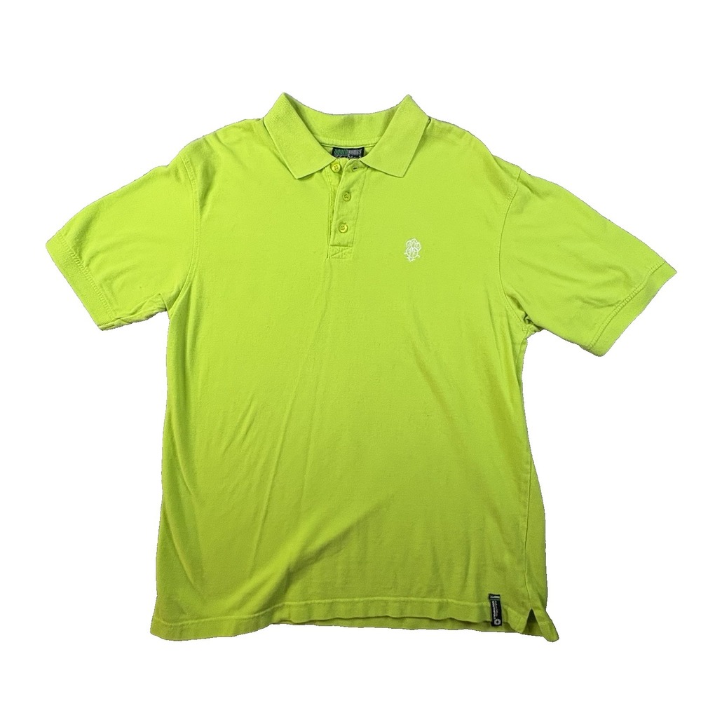 Southpole Men's XL (Fits‎ like L) Neon Yellow Green SS Polo Y2K SEE DESCRIPTION